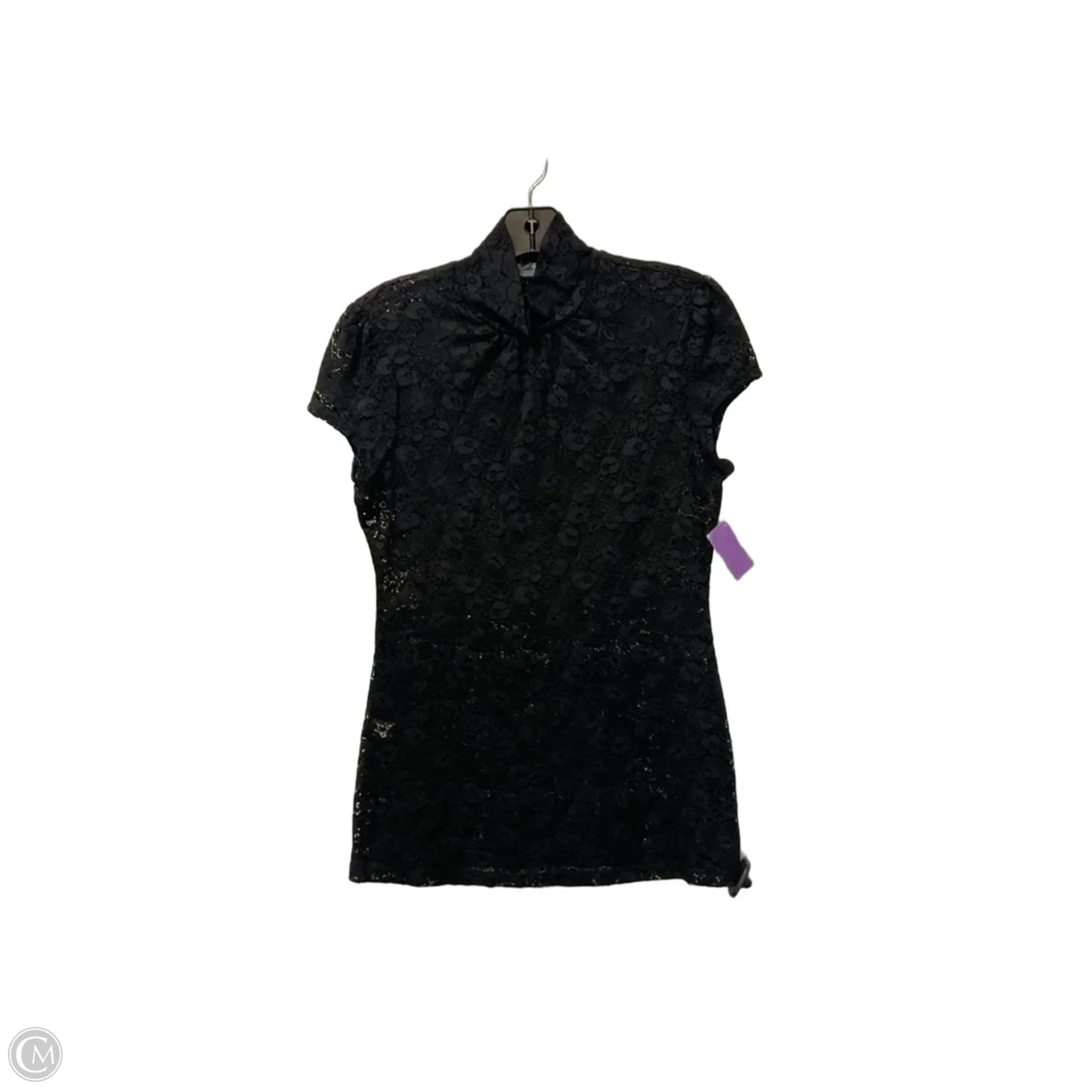 Top Short Sleeve By Express In Black, Size: S