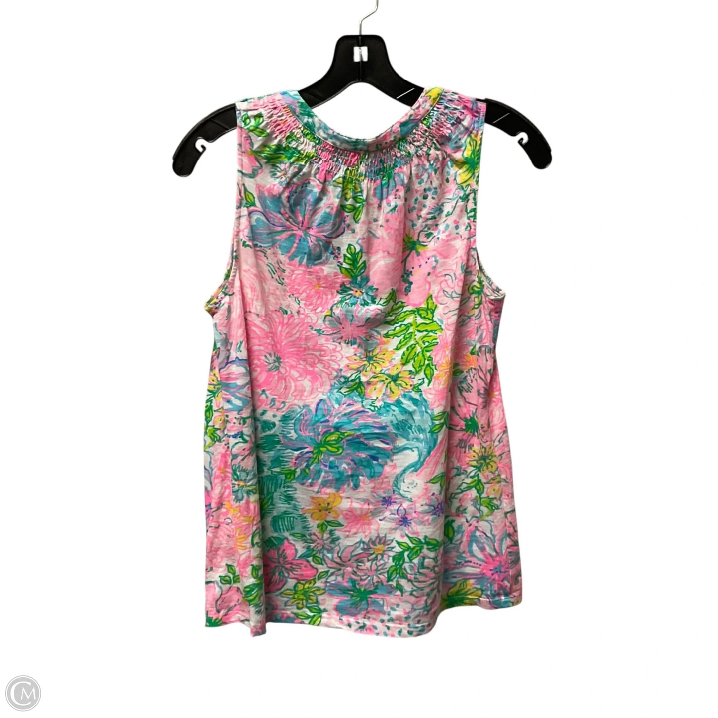 Top Sleeveless Designer By Lilly Pulitzer In Blue & Pink, Size: S