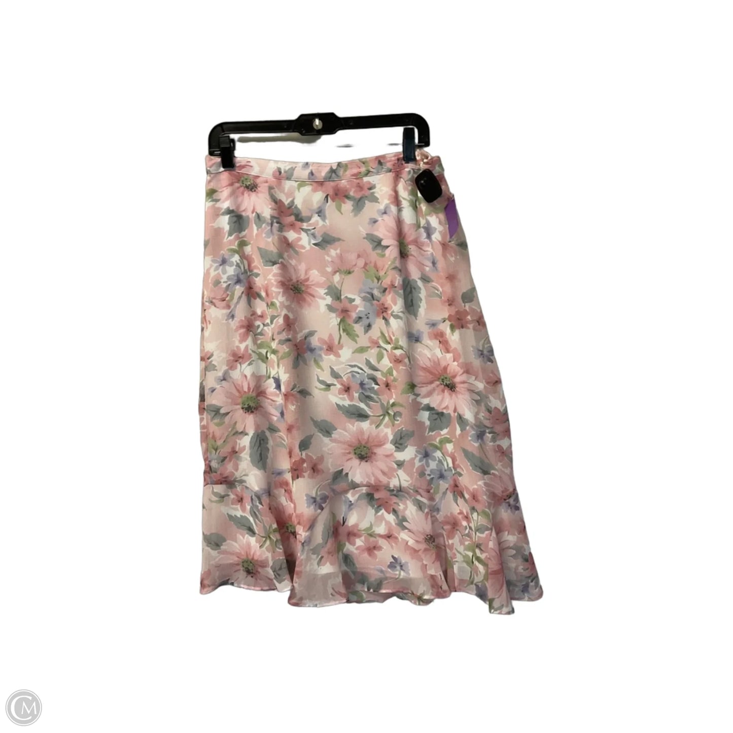 Skirt Midi By Alfred Dunner In Green & Pink, Size: 12
