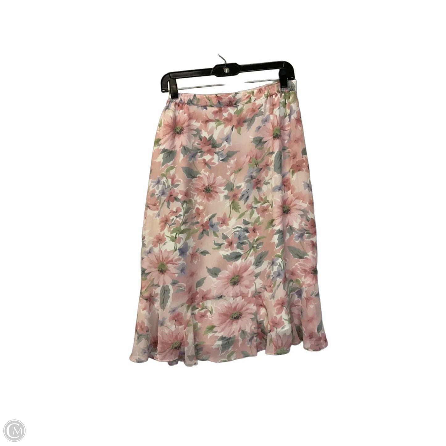 Skirt Midi By Alfred Dunner In Green & Pink, Size: 12