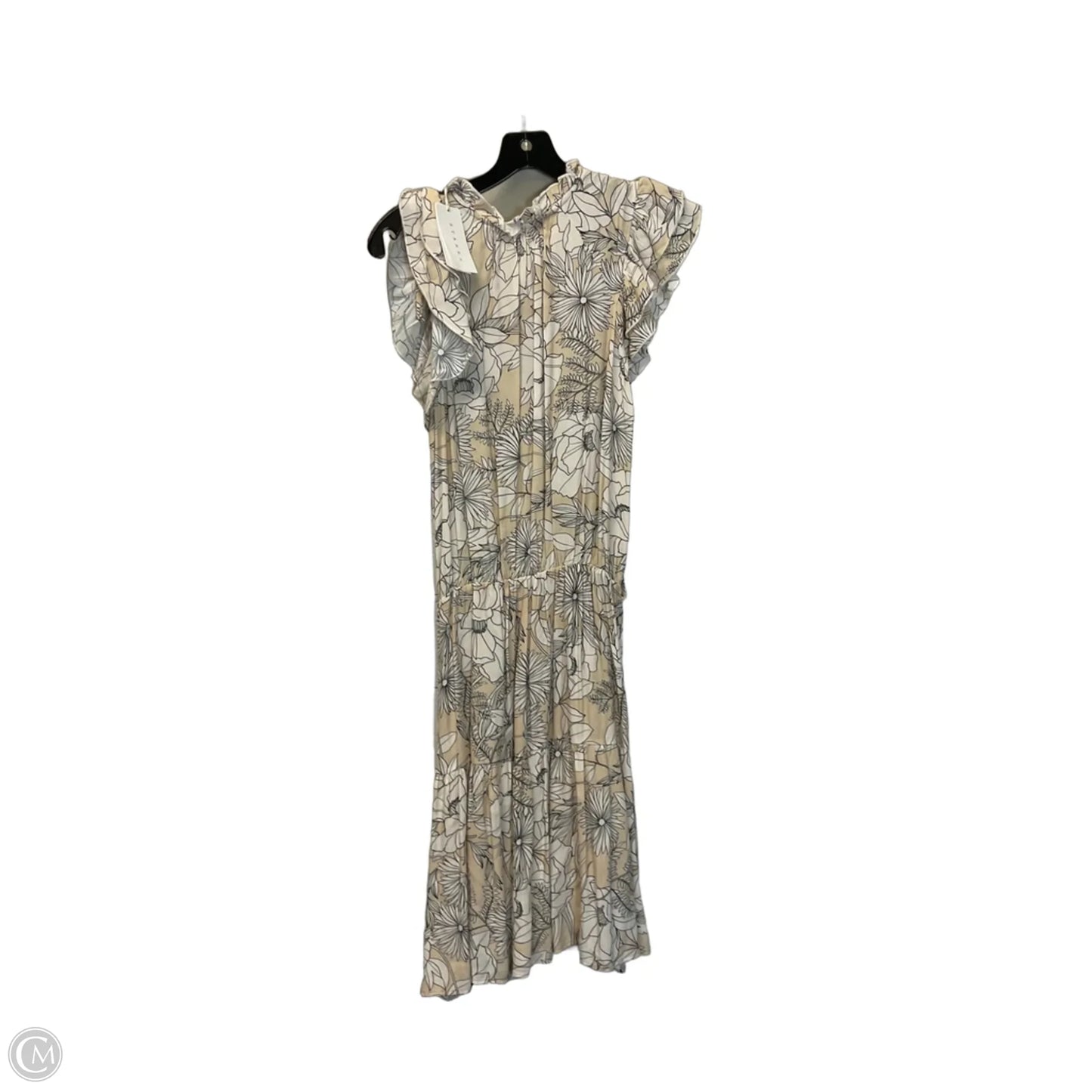 Dress Casual Midi By Clothes Mentor In Beige, Size: Xs