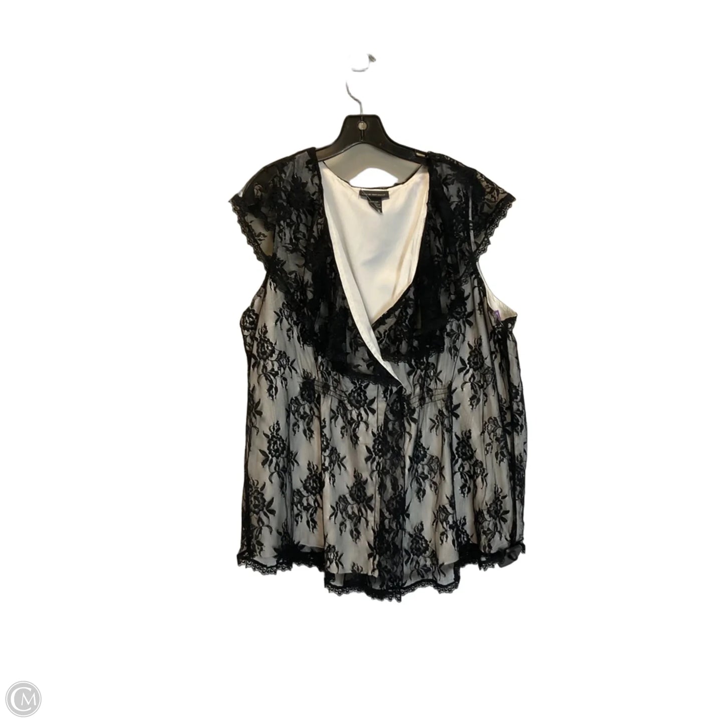 Top Sleeveless By Lane Bryant In Black, Size: 18