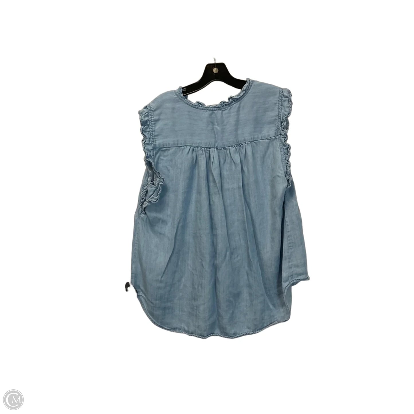 Top Sleeveless By Crown And Ivy In Blue Denim, Size: Xl