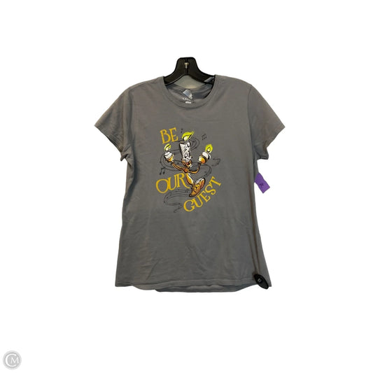 Top Short Sleeve Basic By Disney In Grey, Size: M