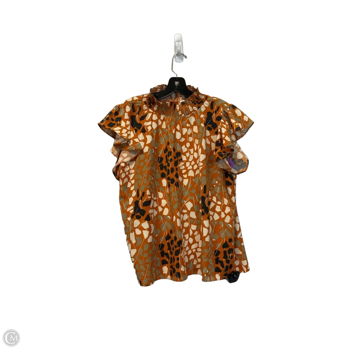 Top Short Sleeve By Thml In Orange, Size: L