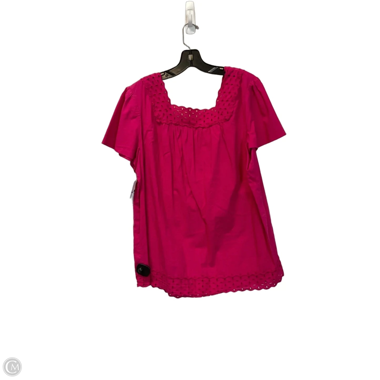Top Short Sleeve By Kim Rogers In Pink, Size: 1x