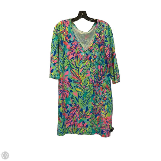 Dress Designer By Lilly Pulitzer In Blue & Green, Size: L