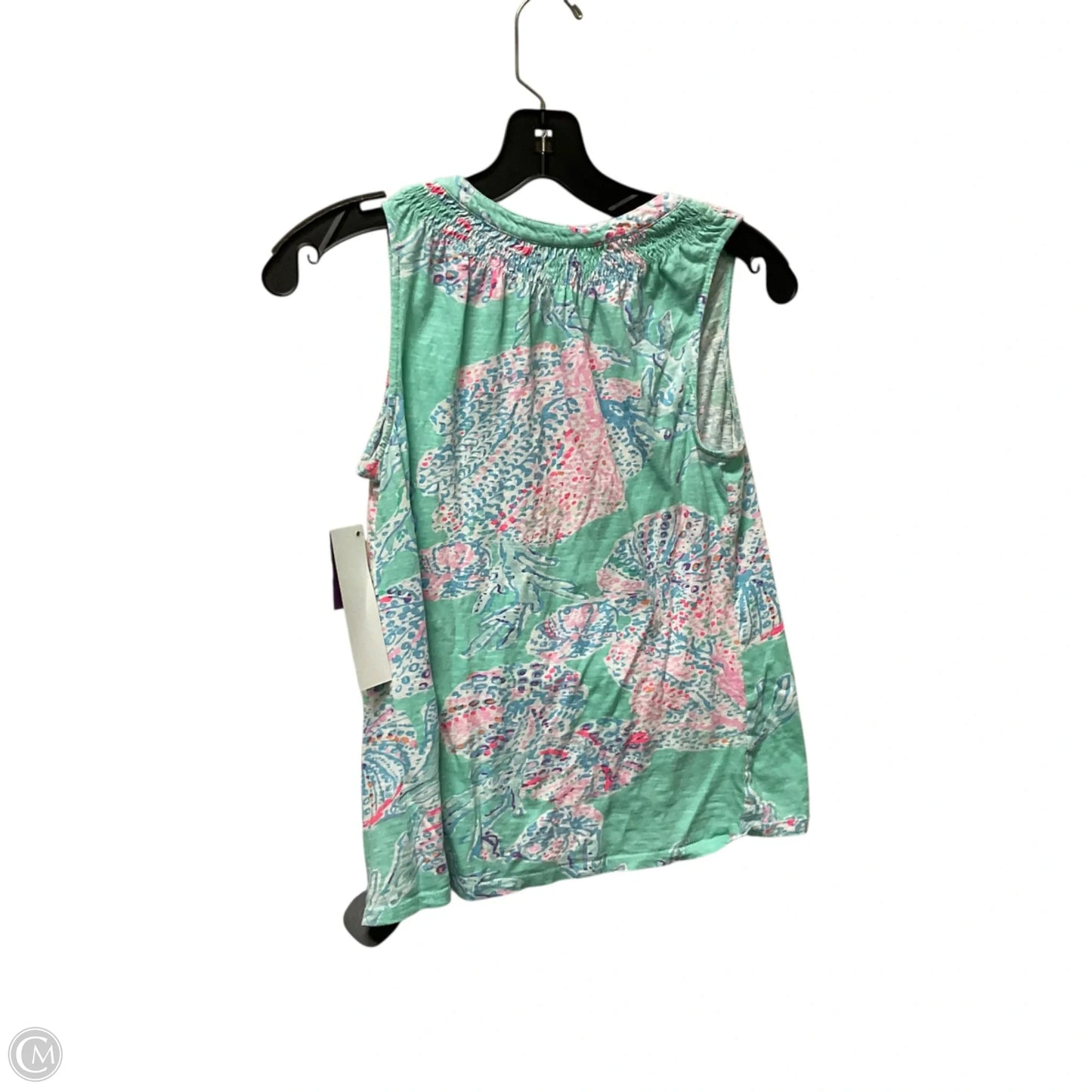 Top Sleeveless Designer By Lilly Pulitzer In Aqua, Size: Xs
