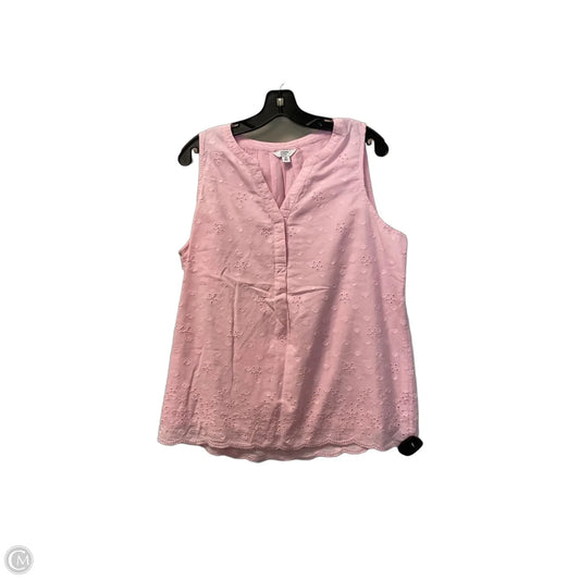 Top Sleeveless By Crown And Ivy In Pink, Size: M