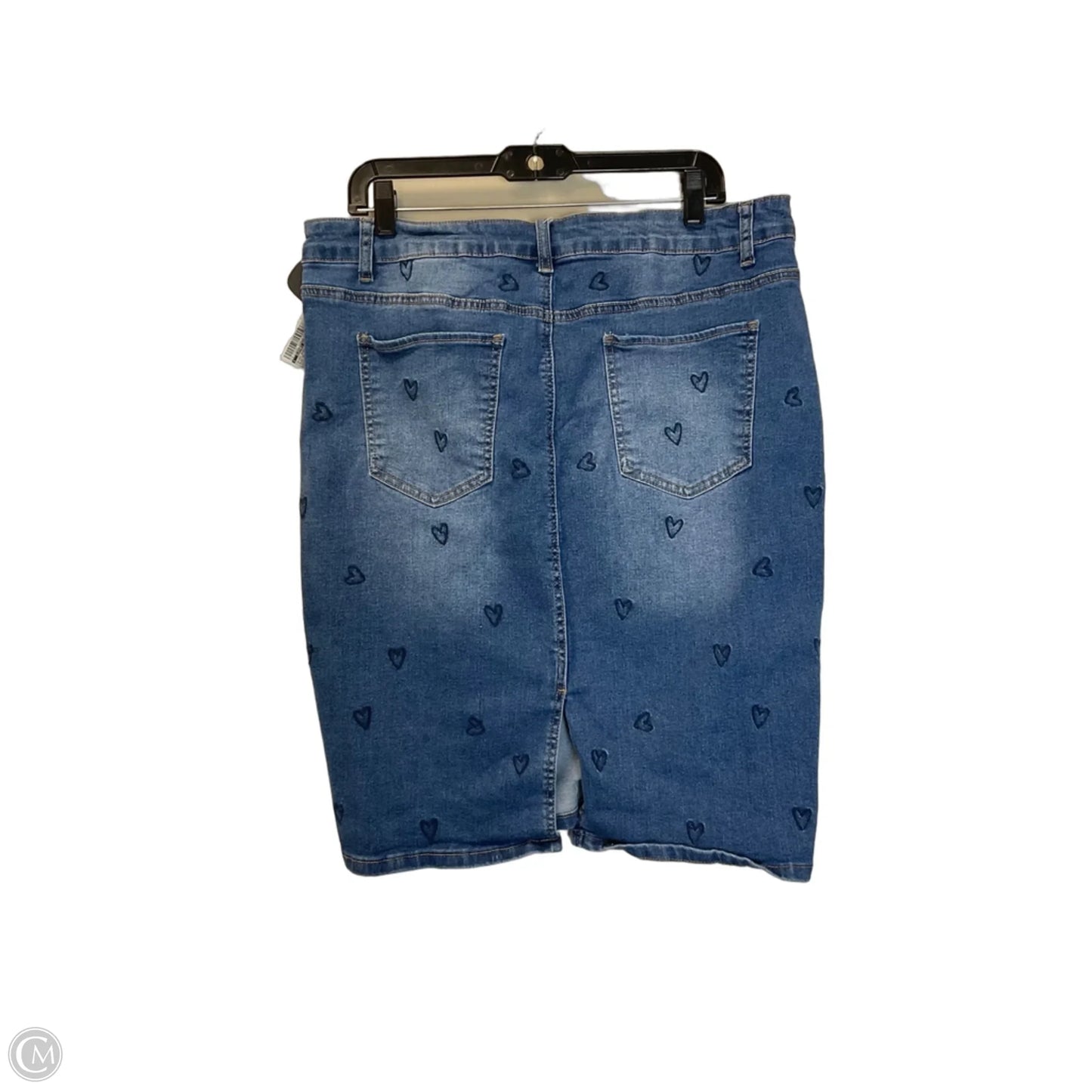 Skirt Mini & Short By Clothes Mentor In Blue Denim, Size: Xl
