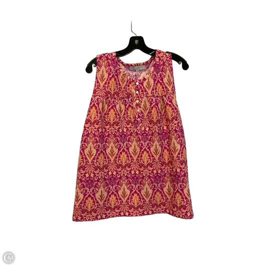 Top Sleeveless By Loft In Pink, Size: L