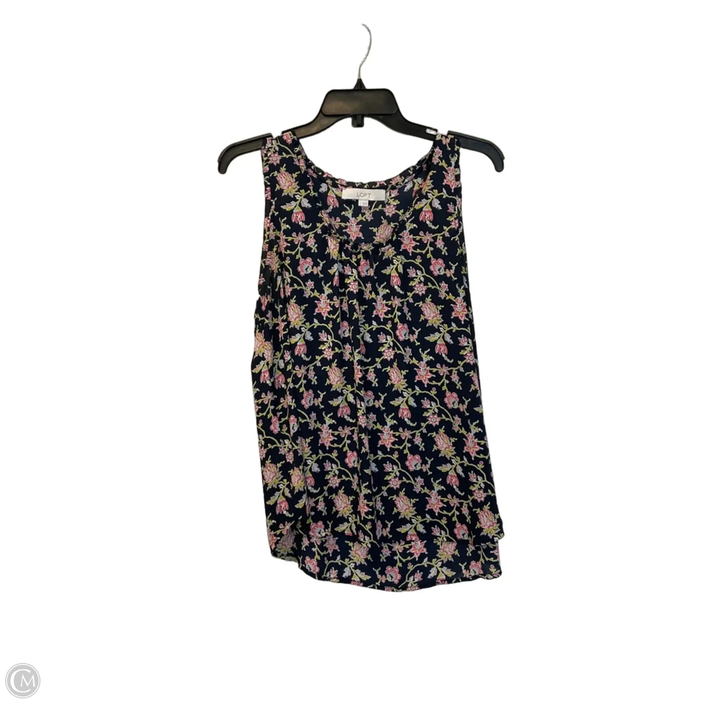 Top Sleeveless By Loft In Navy, Size: L