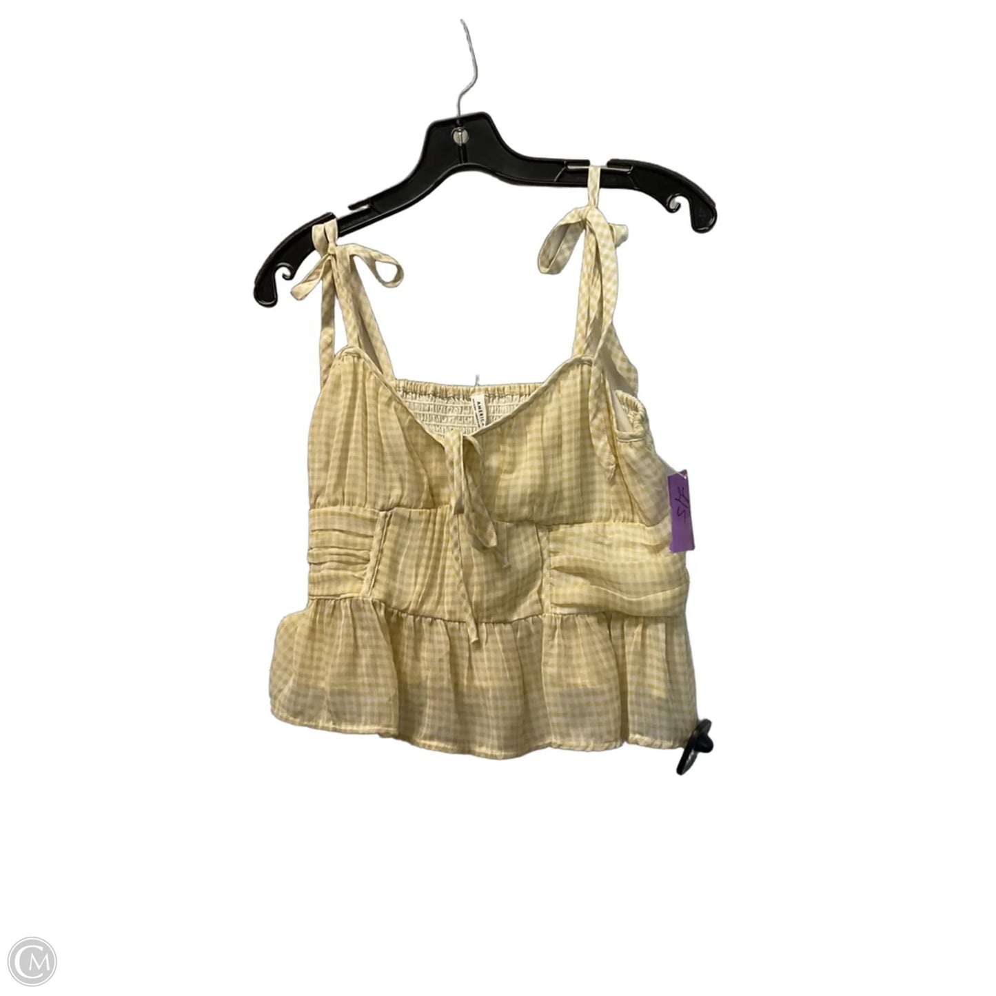 Top Sleeveless By American Eagle In Yellow, Size: M