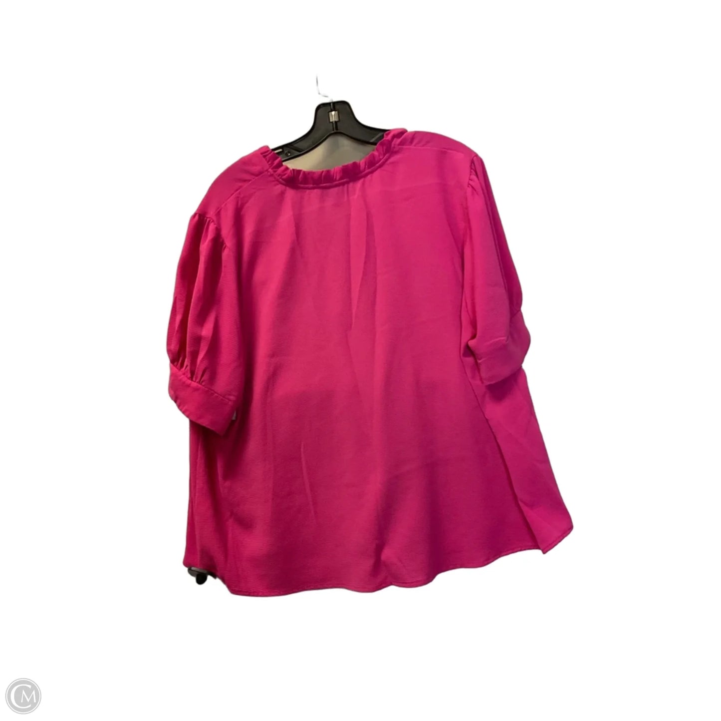 Top Short Sleeve By Cece In Pink, Size: 2x