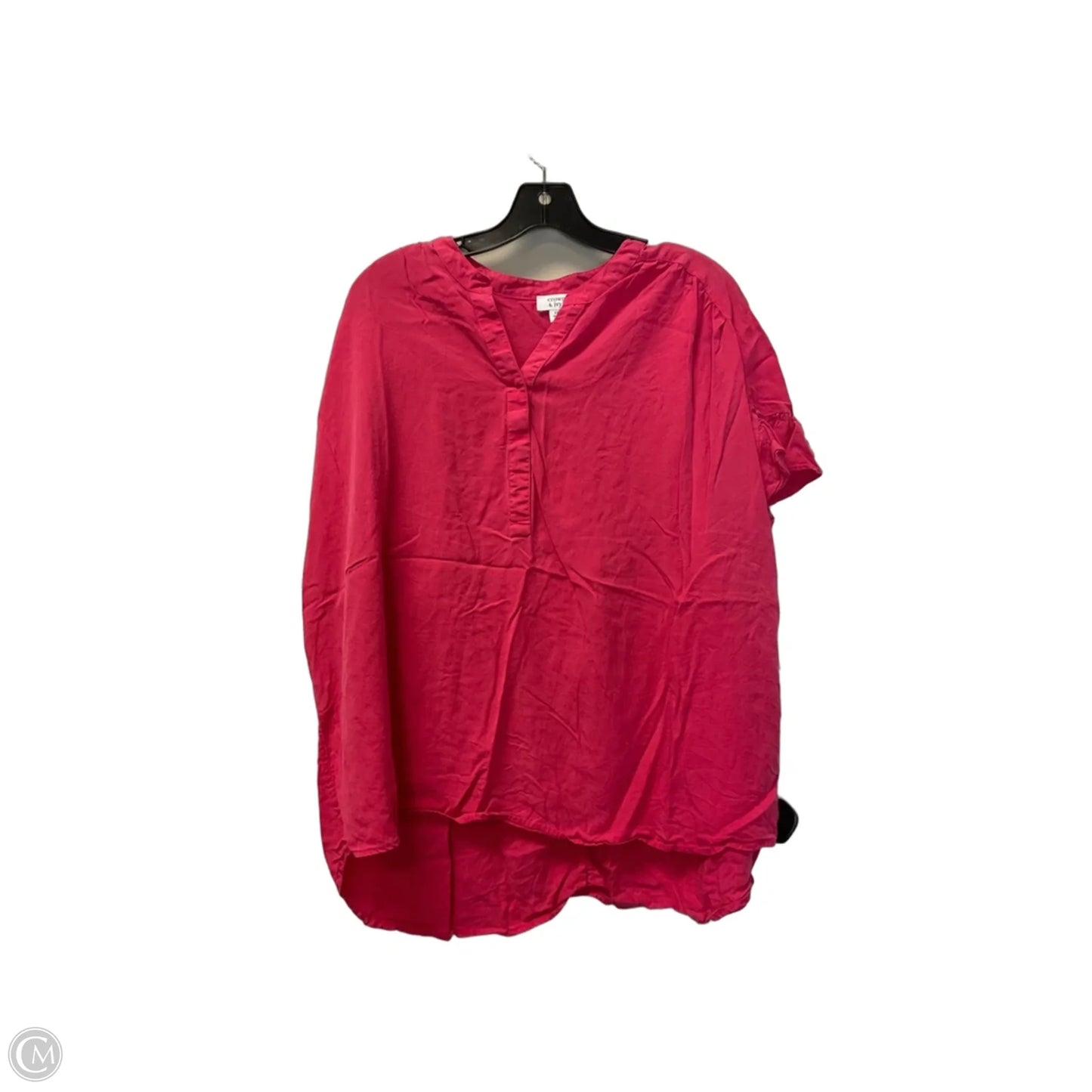 Top Short Sleeve Basic By Crown And Ivy In Pink, Size: 1x