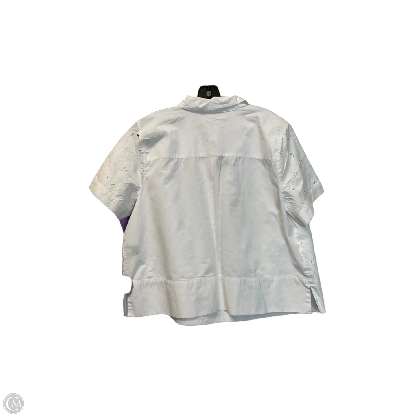 Top Short Sleeve By Simply Vera In White, Size: Xl
