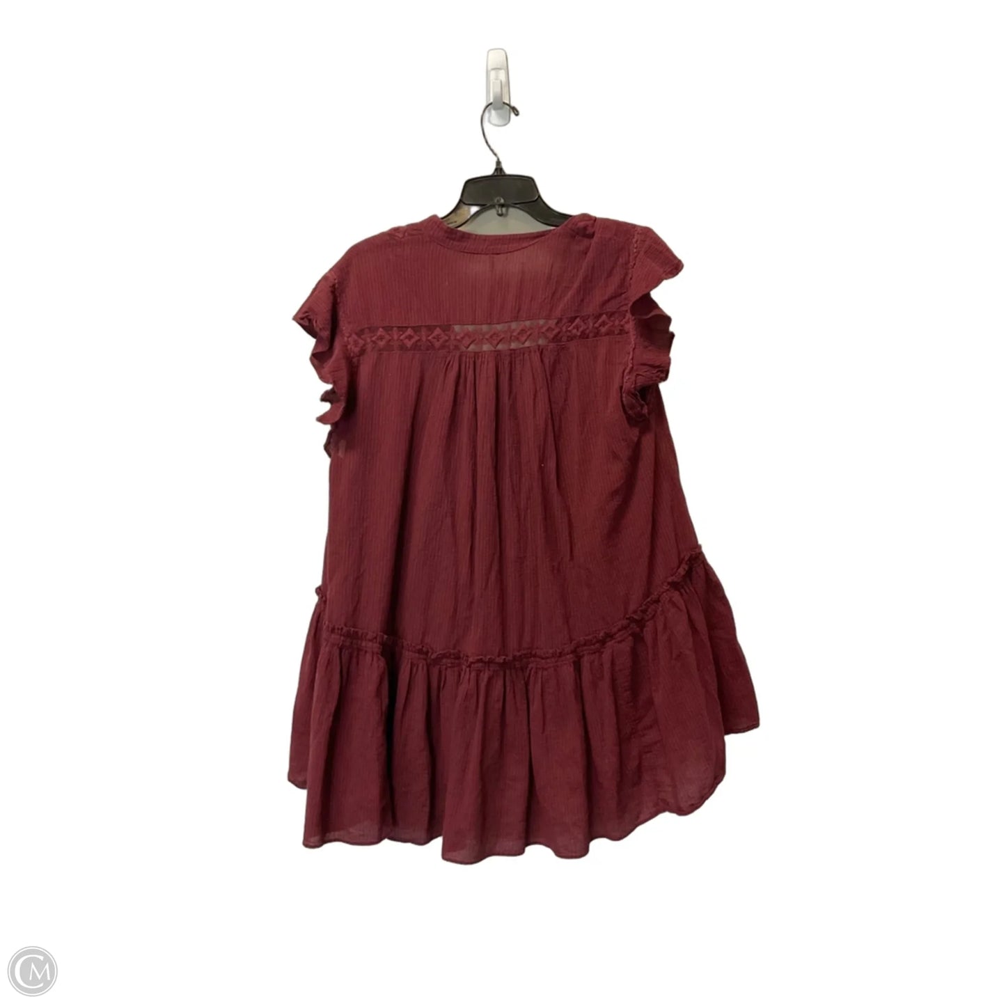 Top Short Sleeve By Free People In Maroon, Size: Xs