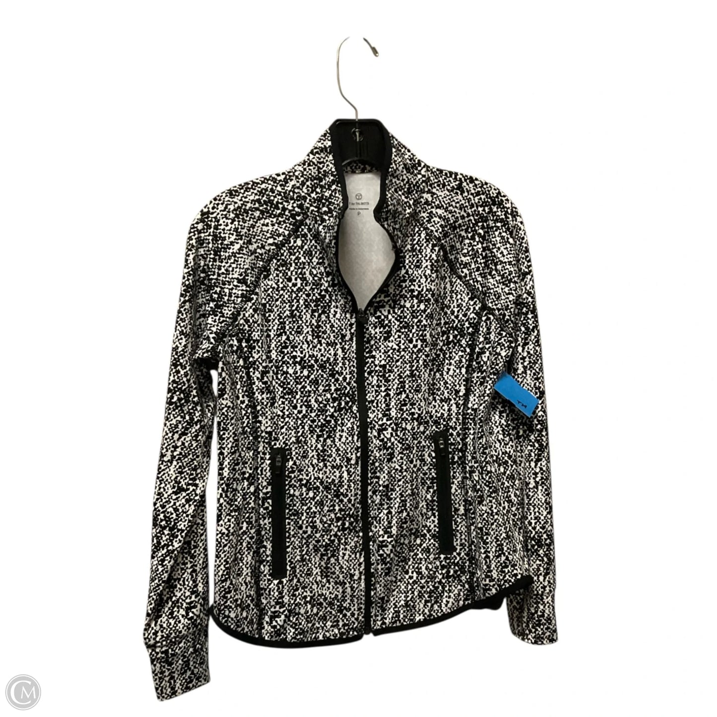 Athletic Jacket By Talbots In Black & White, Size: L