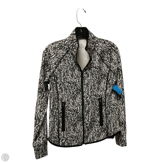 Athletic Jacket By Talbots In Black & White, Size: L