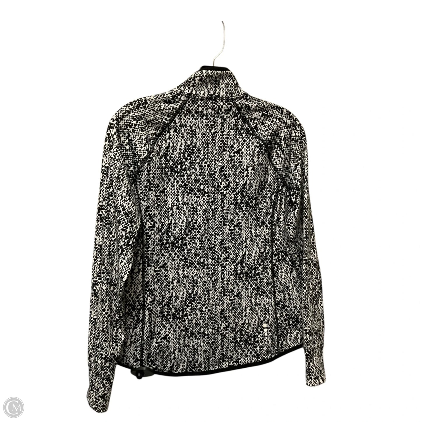 Athletic Jacket By Talbots In Black & White, Size: L