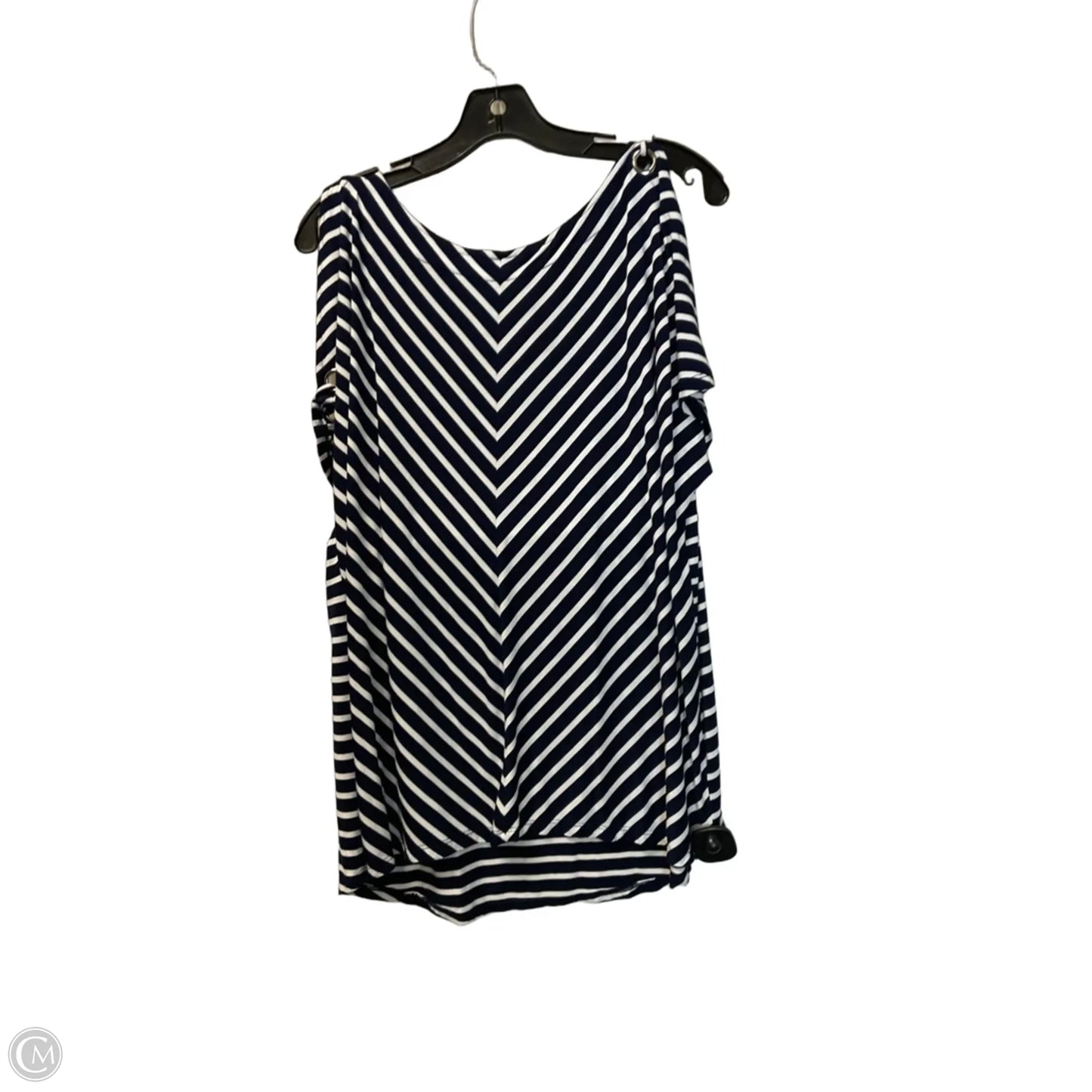 Top 3/4 Sleeve Basic By Chicos In Navy, Size: Xl