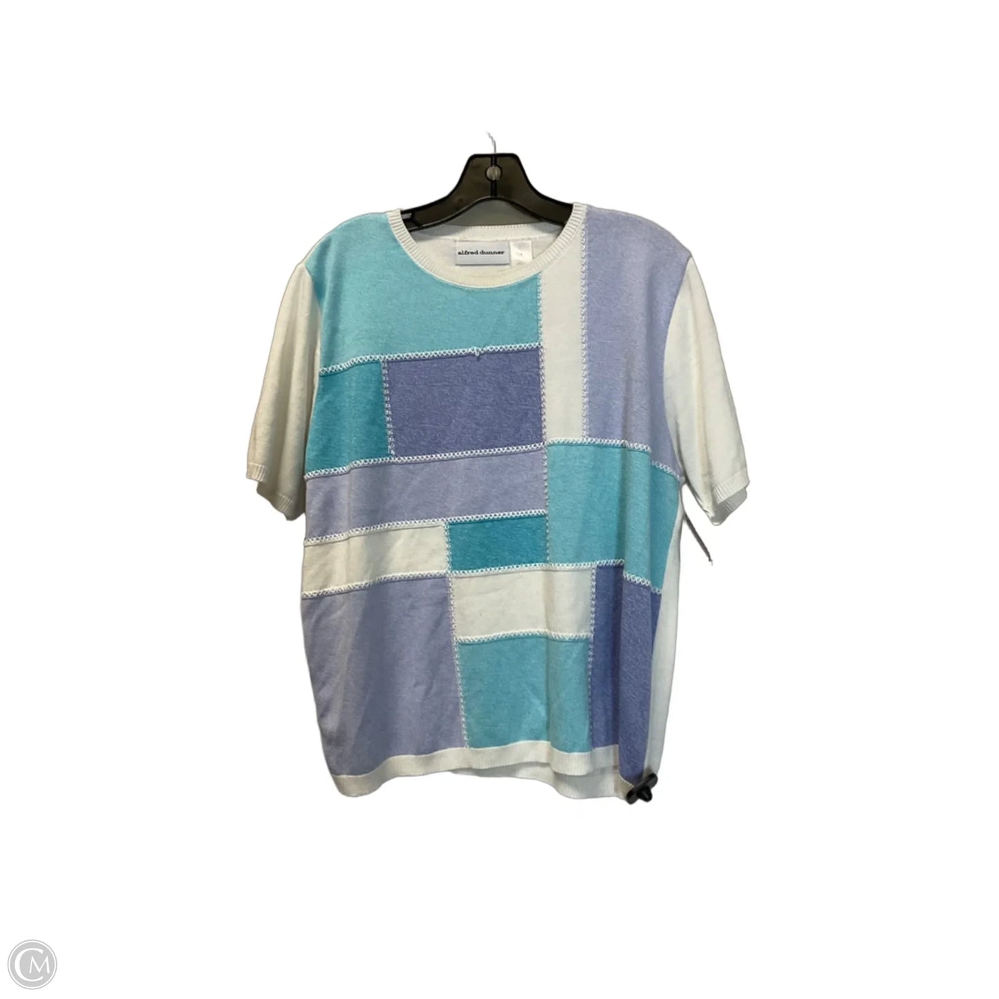 Top Short Sleeve By Alfred Dunner In Blue & Purple, Size: L