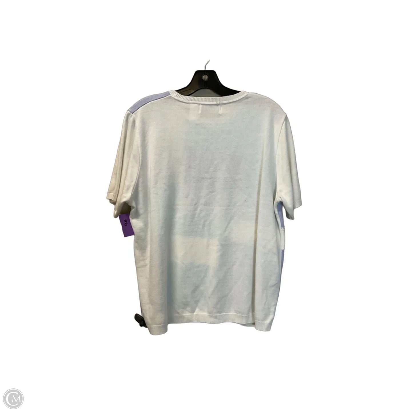 Top Short Sleeve By Alfred Dunner In Blue & Purple, Size: L