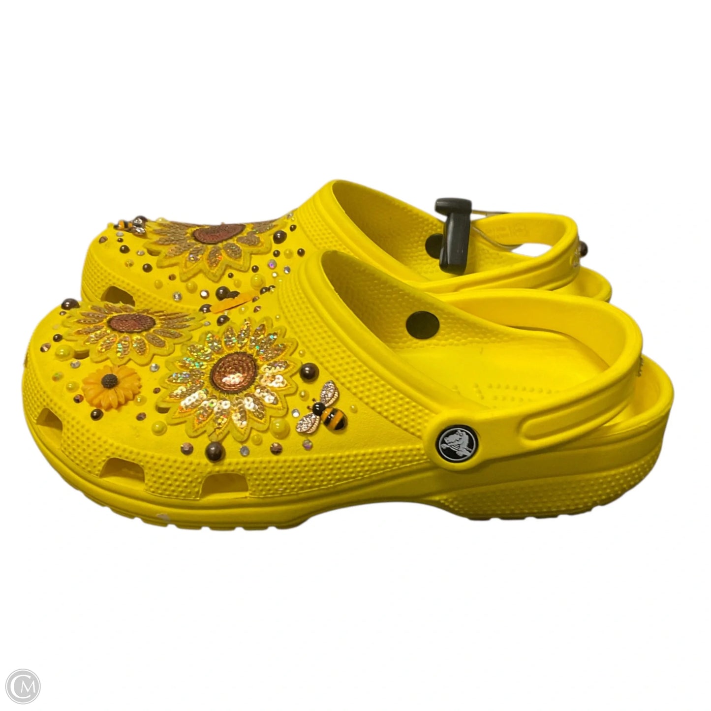Shoes Flats By Crocs In Yellow, Size: 8