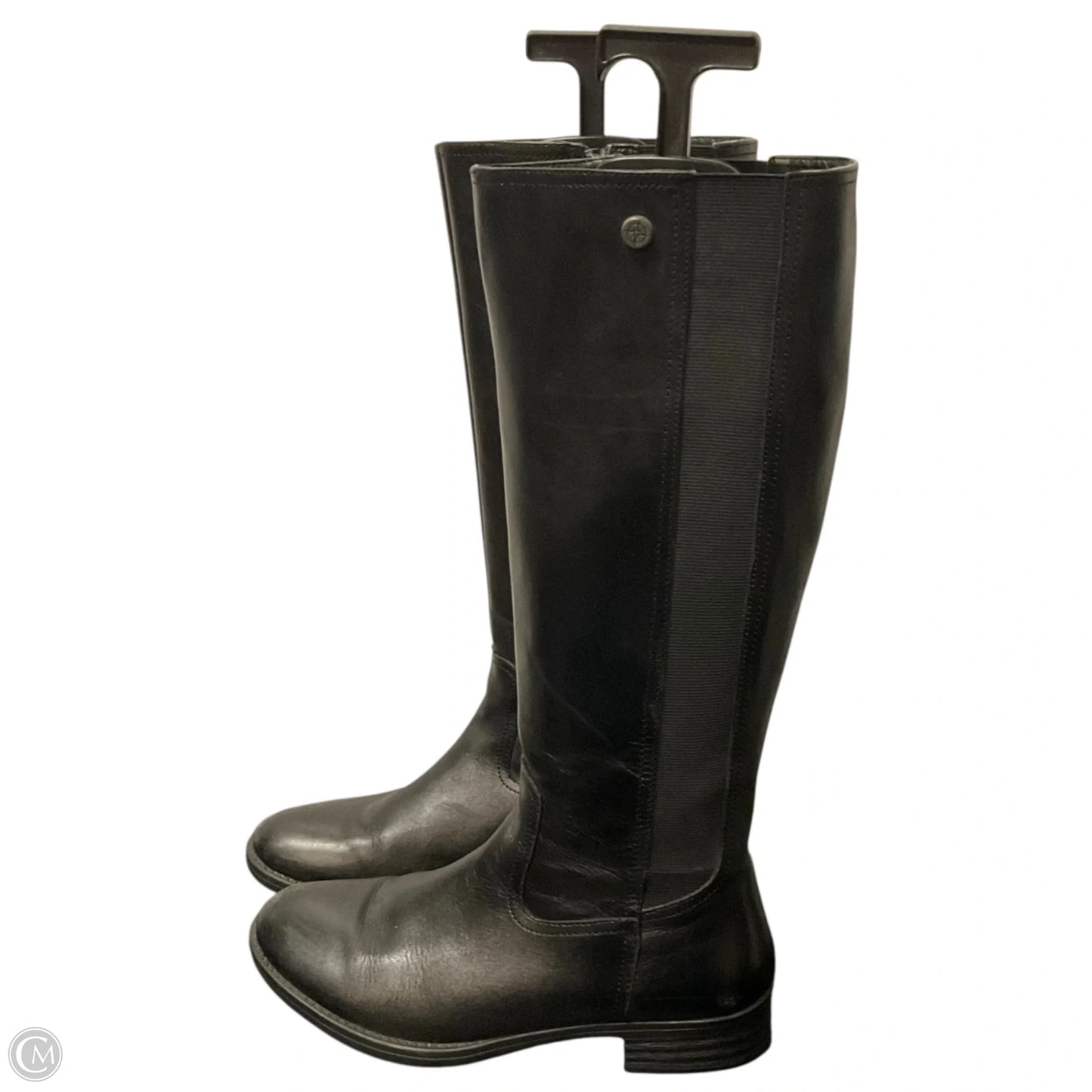 Boots Knee Flats By Bussola In Black, Size: 7.5