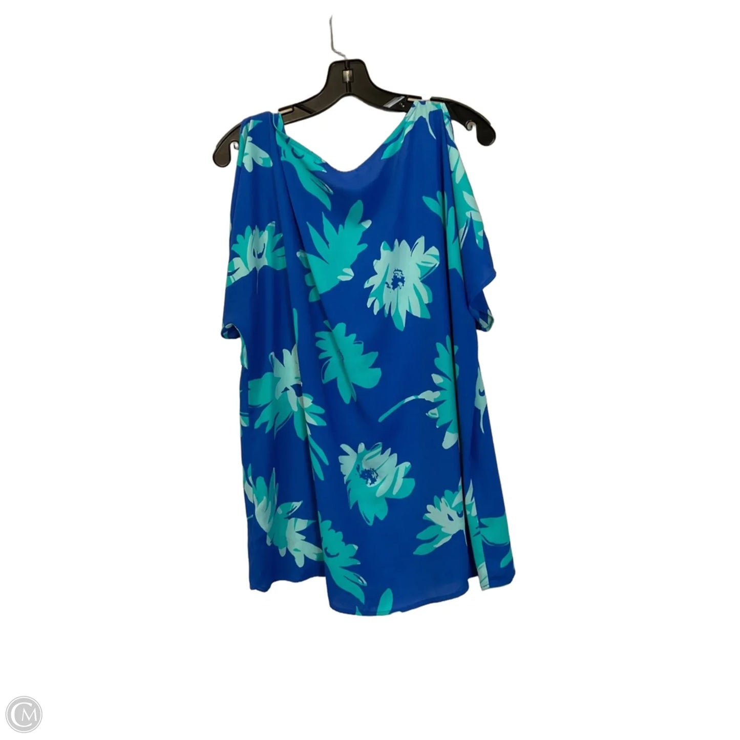 Top Short Sleeve By Vince Camuto In Blue, Size: Xl