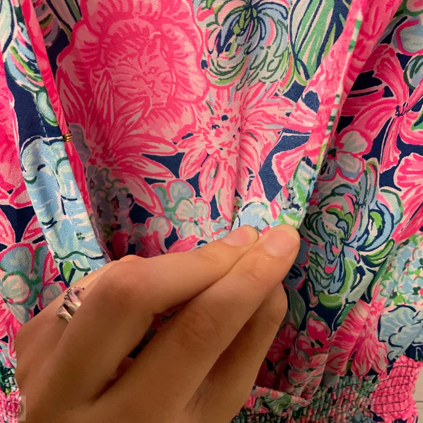 Dress Designer By Lilly Pulitzer In Blue & Pink, Size: 8