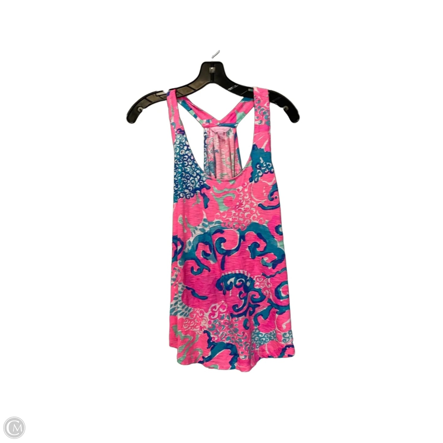 Top Sleeveless Designer By Lilly Pulitzer In Blue & Pink, Size: M