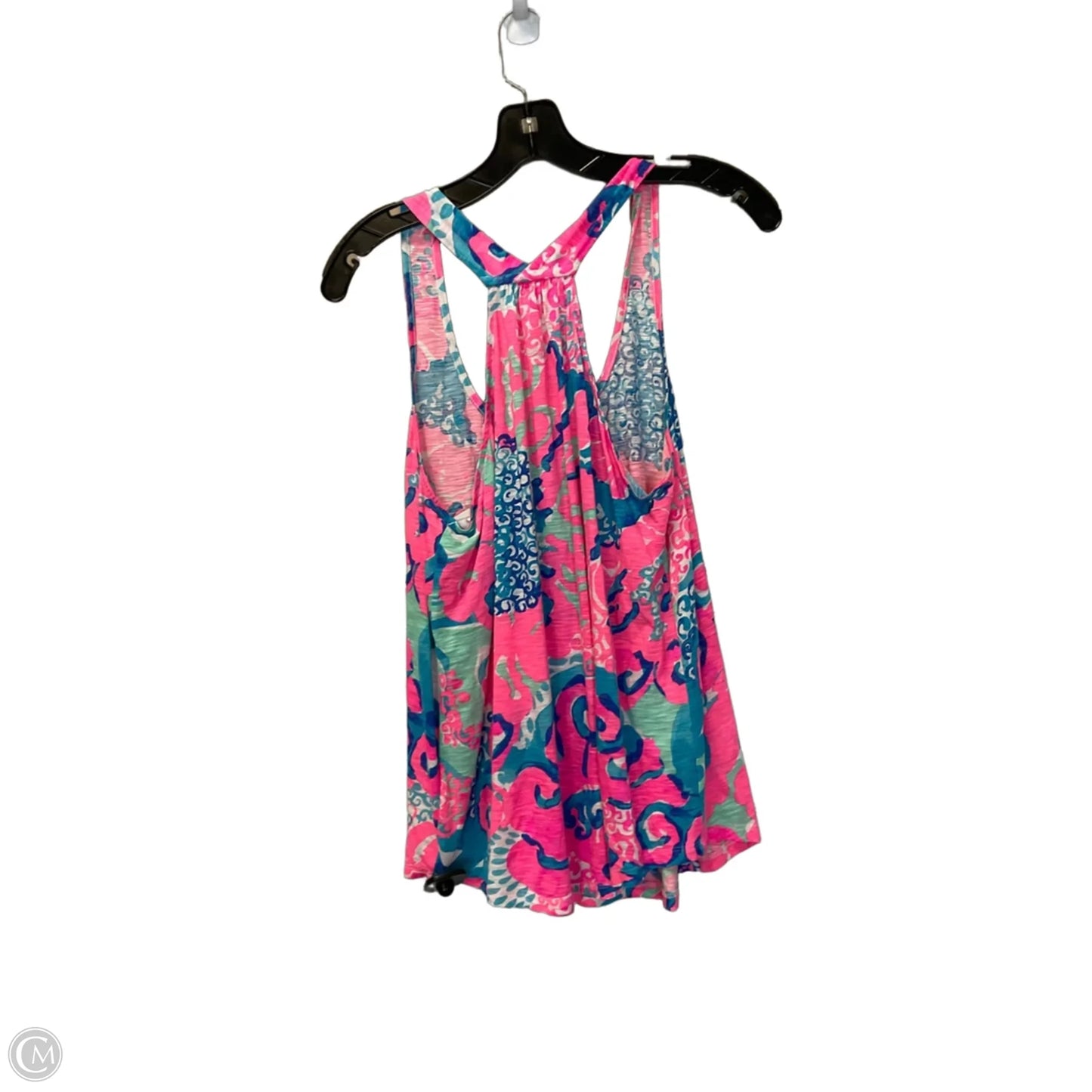 Top Sleeveless Designer By Lilly Pulitzer In Blue & Pink, Size: M