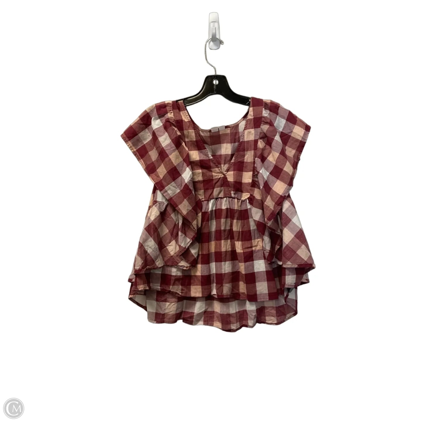 Top Short Sleeve By Melrose And Market In Red, Size: M