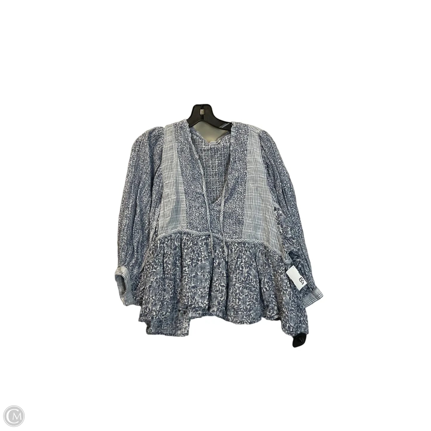 Top 3/4 Sleeve By American Eagle In Blue, Size: M