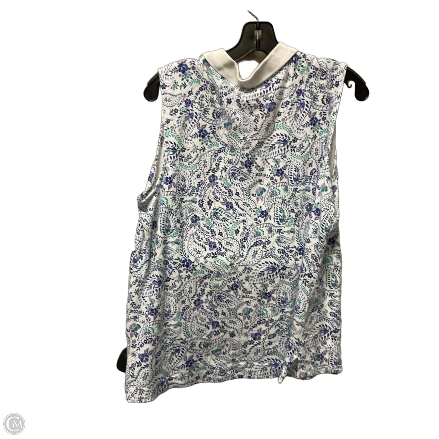 Top Sleeveless By Croft And Barrow In Blue & Green, Size: Xl