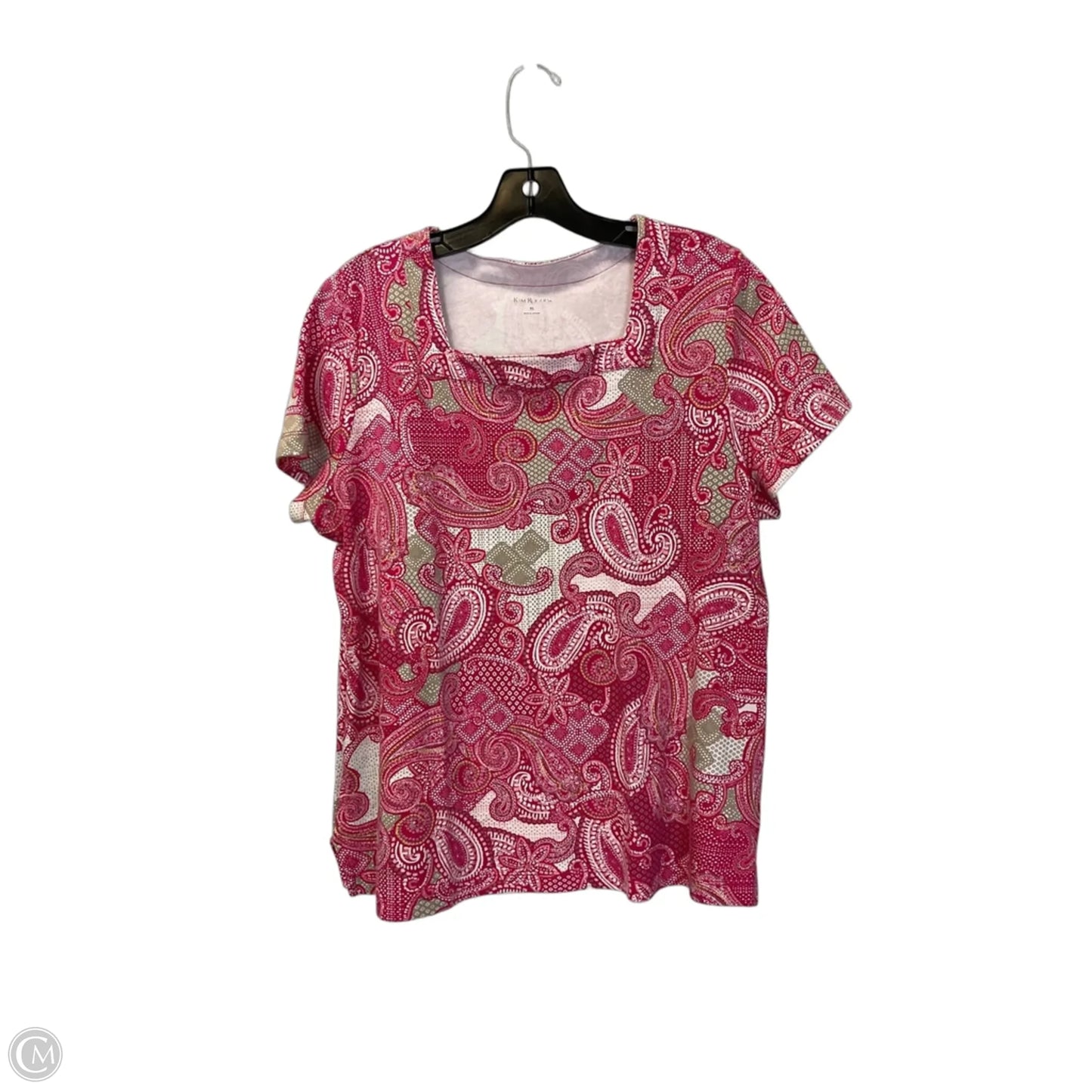 Top Short Sleeve By Kim Rogers In Pink, Size: Xl