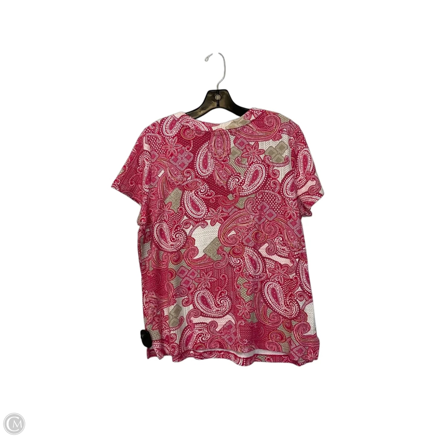 Top Short Sleeve By Kim Rogers In Pink, Size: Xl