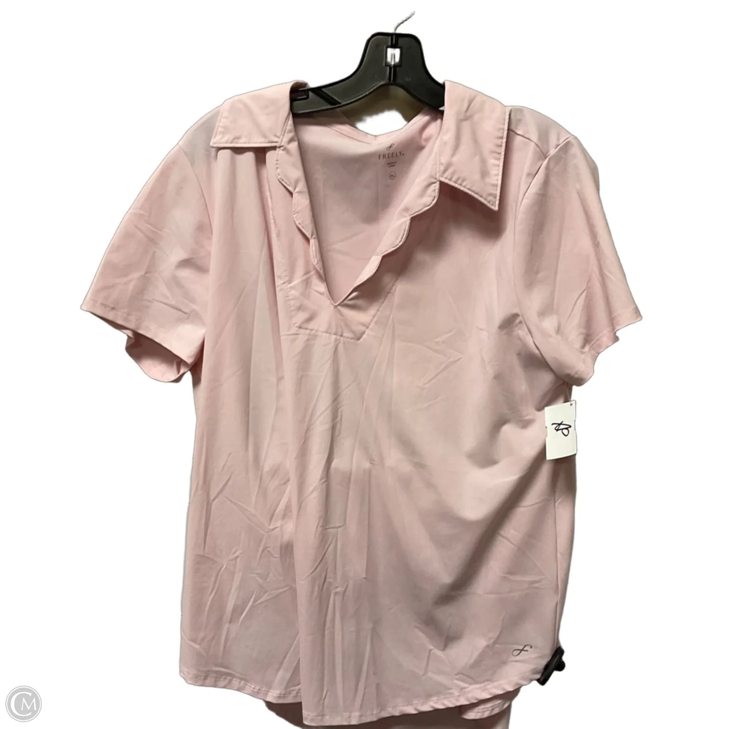 Top Short Sleeve By Freely In Pink, Size: Xl
