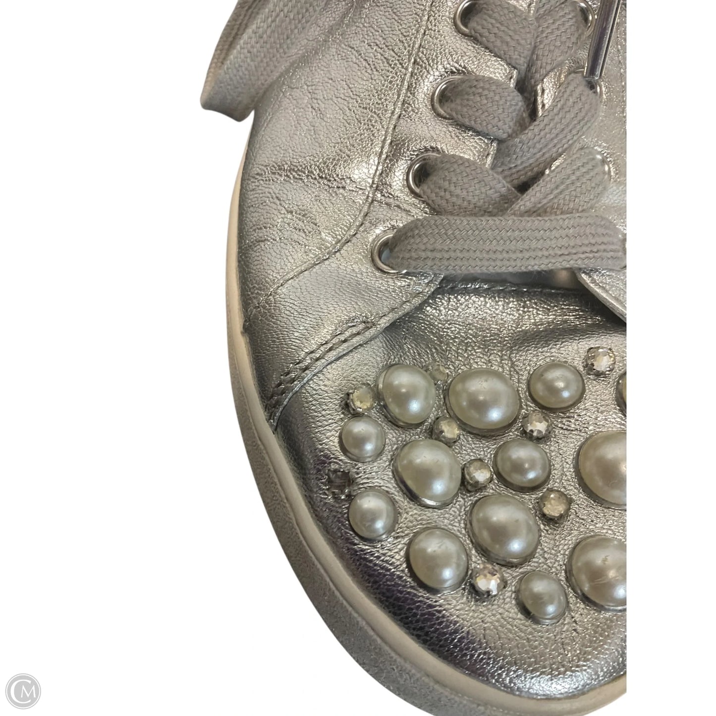Shoes Designer By Michael Kors In Silver, Size: 9.5