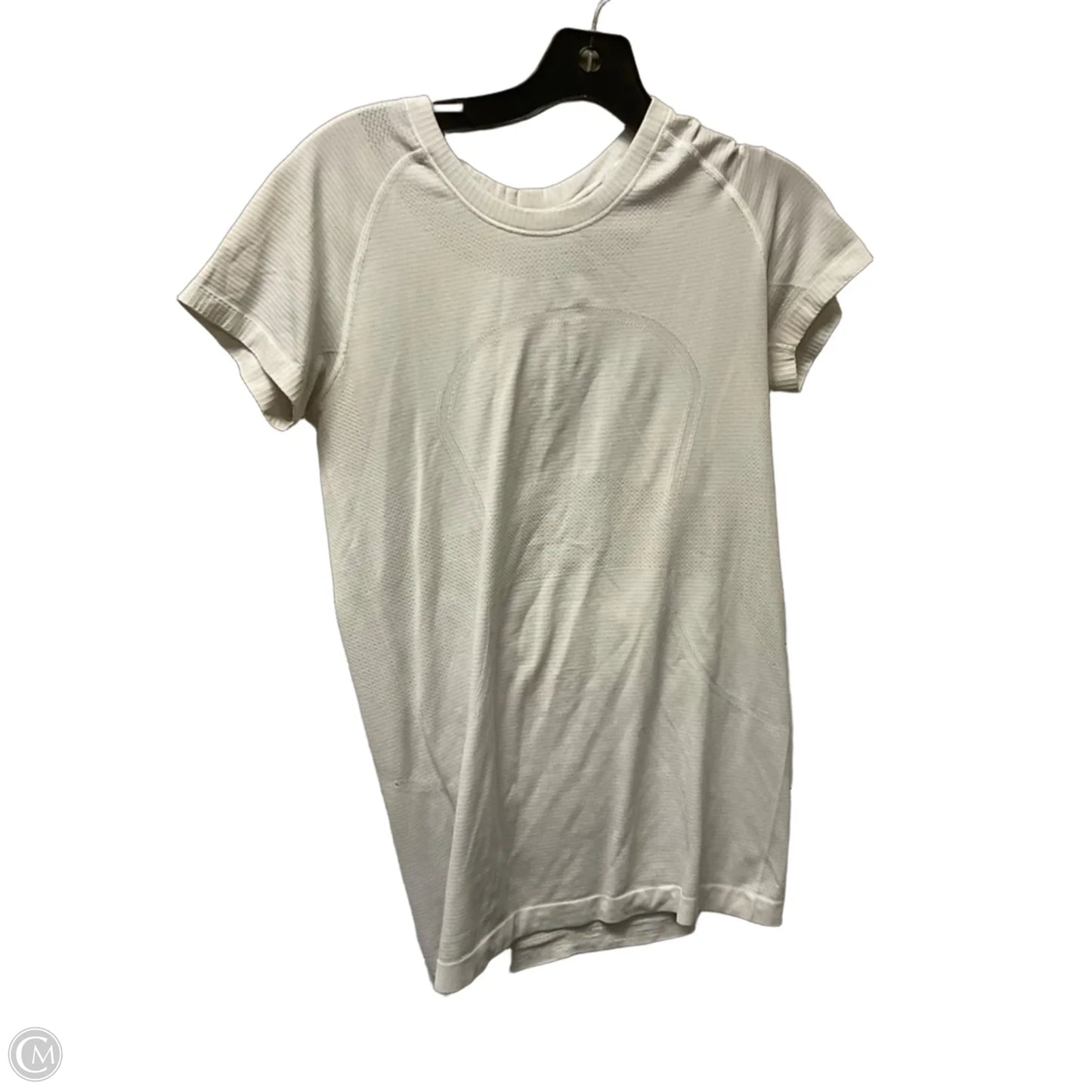Athletic Top Short Sleeve By Lululemon In White, Size: M