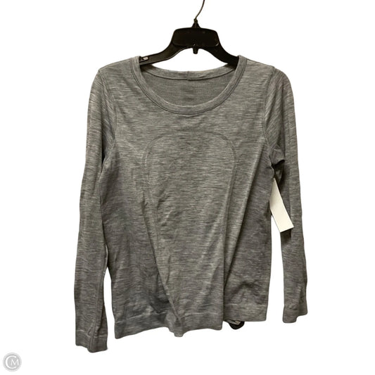 Top Long Sleeve By Lululemon In Grey, Size: M