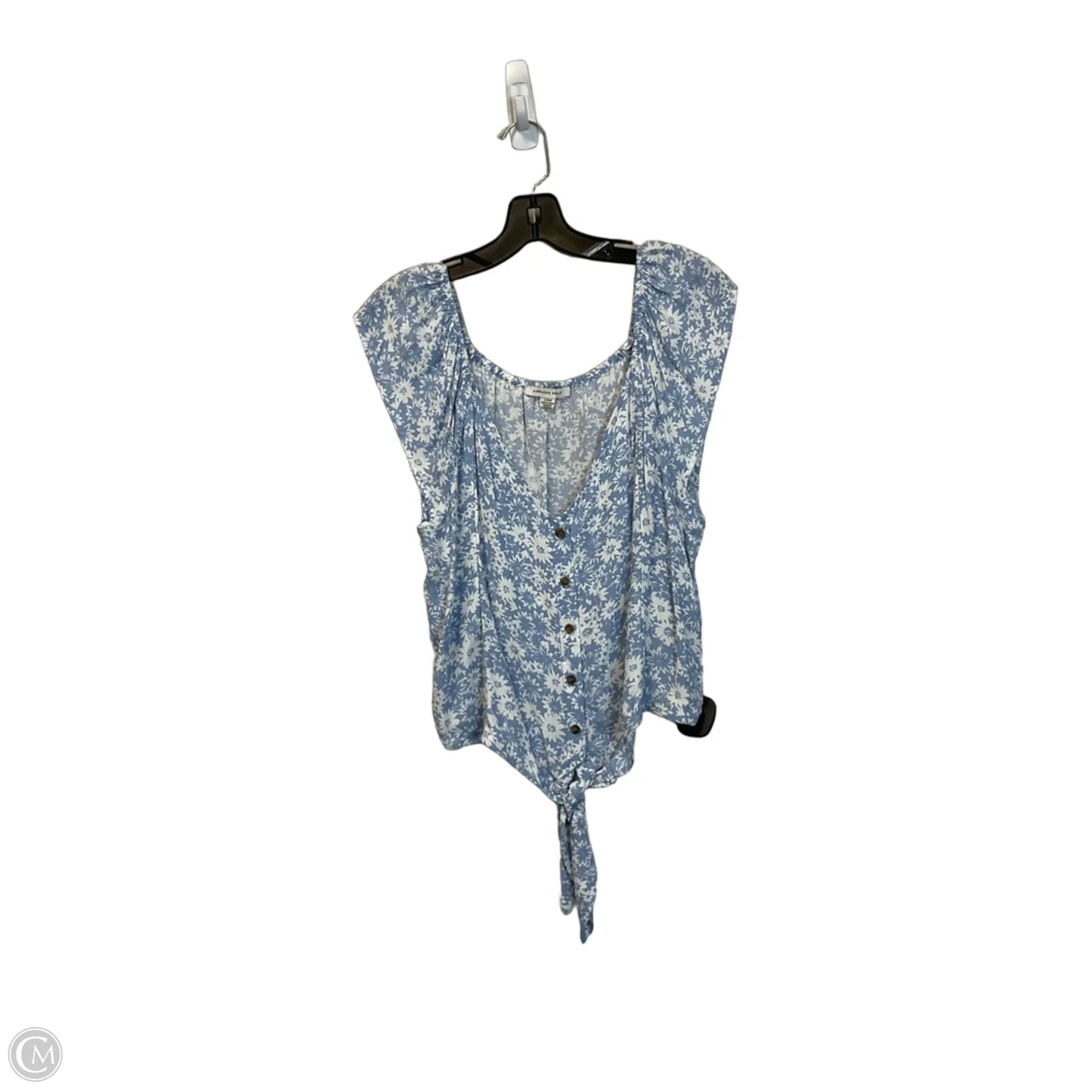 Top Sleeveless By American Eagle In Blue, Size: L