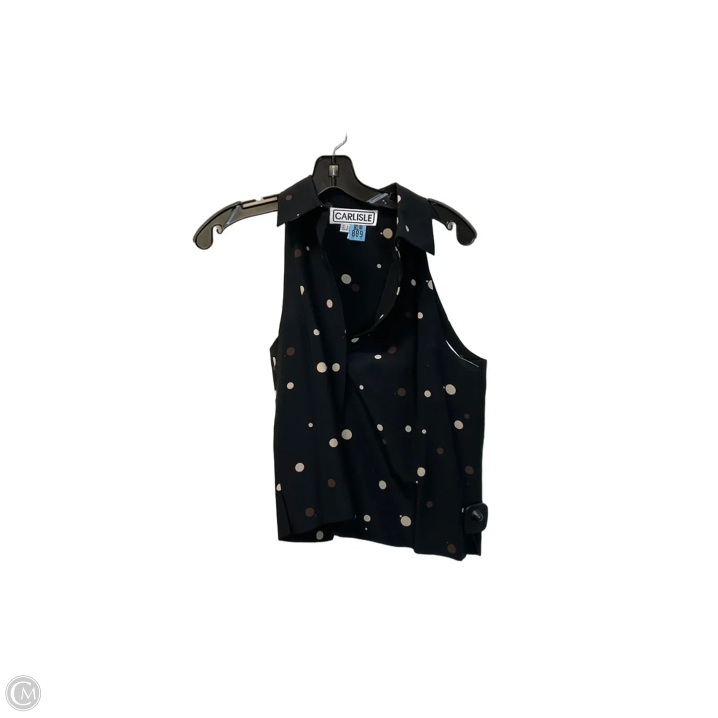 Top Sleeveless By Carlisle In Black, Size: S