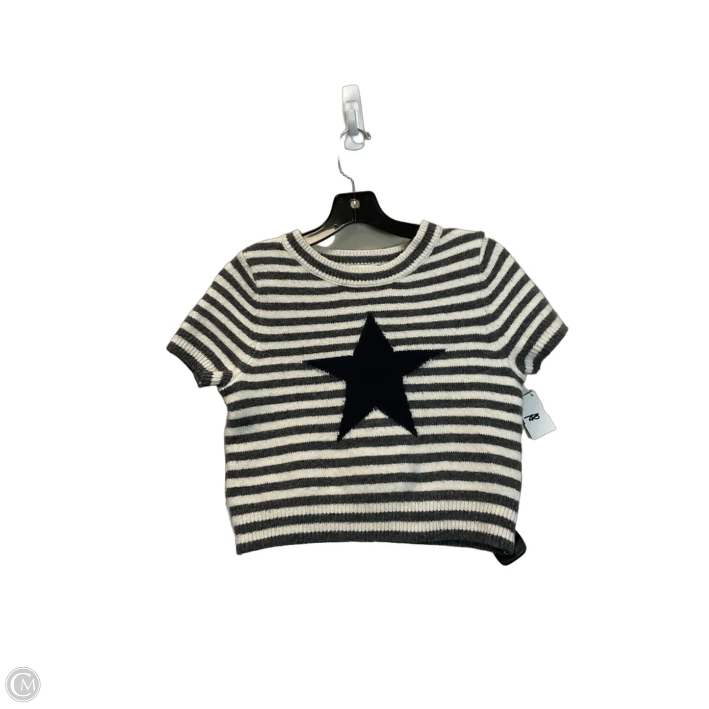 Sweater Short Sleeve By Freshman In Black, Size: M