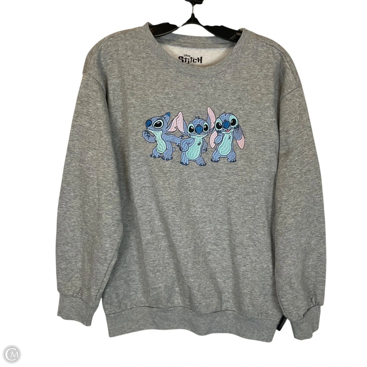 Sweatshirt Crewneck By Disney In Grey, Size: S
