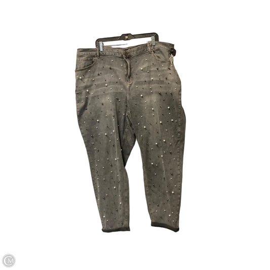 Jeans Straight By Ashley Stewart In Grey Denim, Size: 26