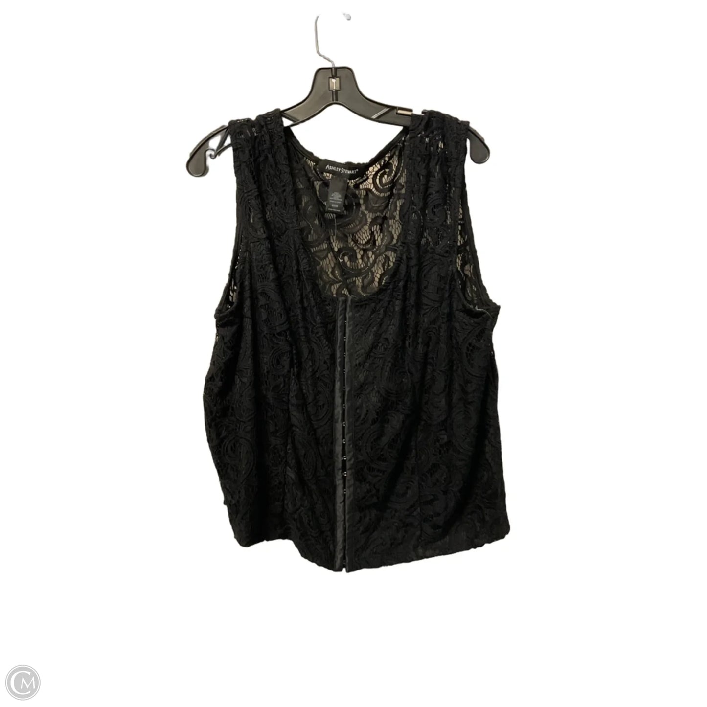 Top Sleeveless By Ashley Stewart In Black, Size: 2x