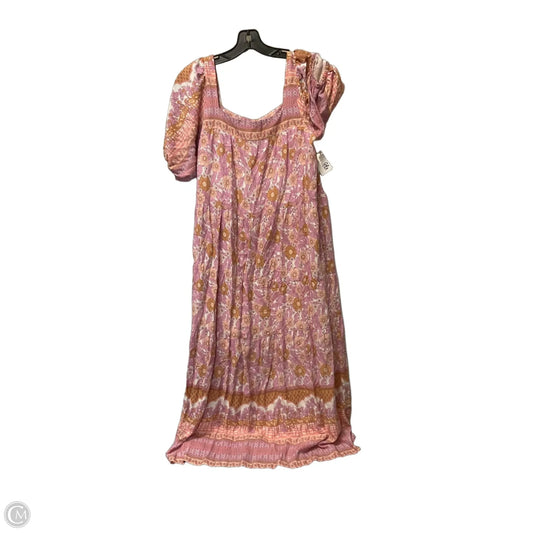 Dress Casual Midi By Thml In Pink & Tan, Size: S