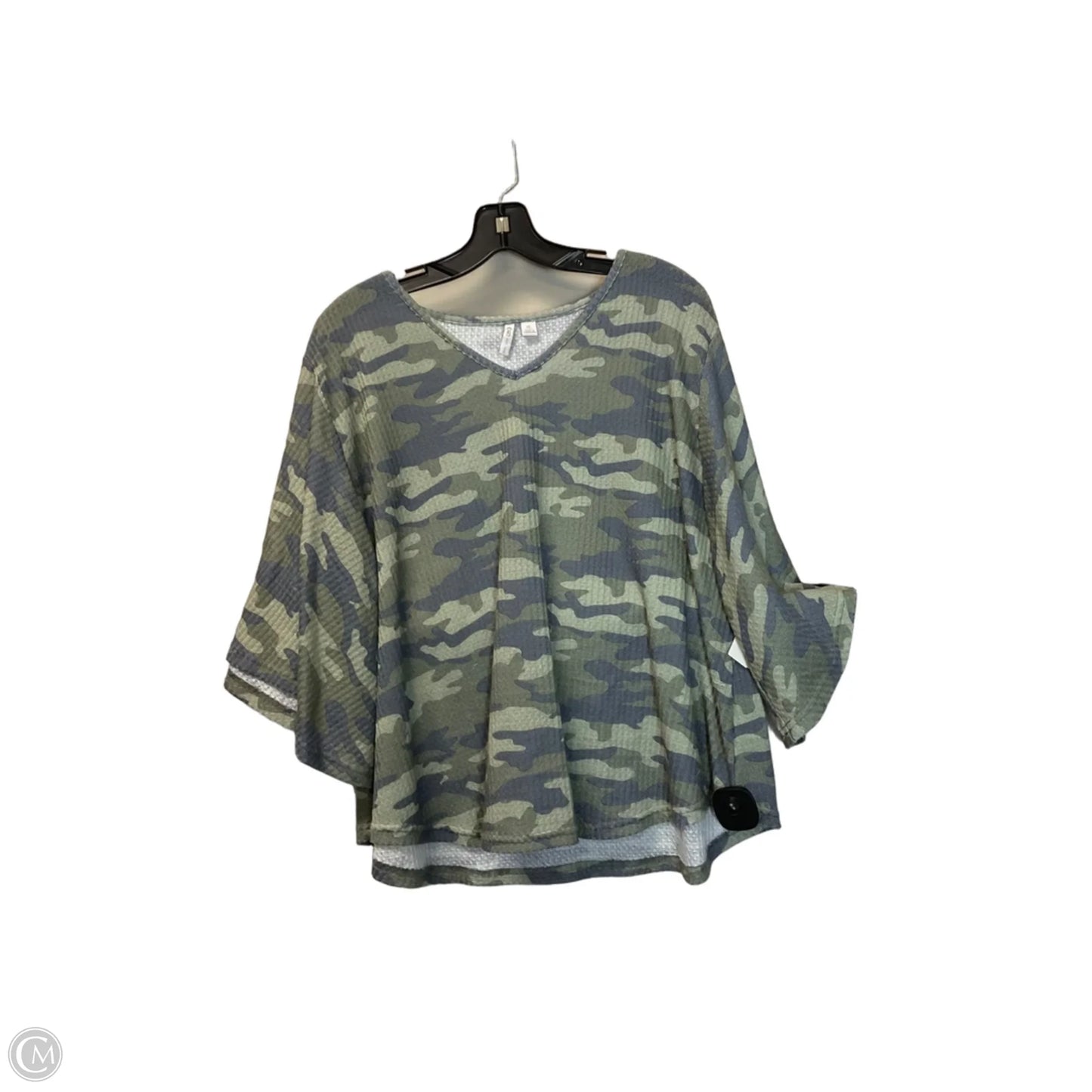 Top Short Sleeve By Caution To The Wind In Camouflage Print, Size: Xl